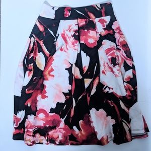 Pink and Red Floral Skirt by See You Monday